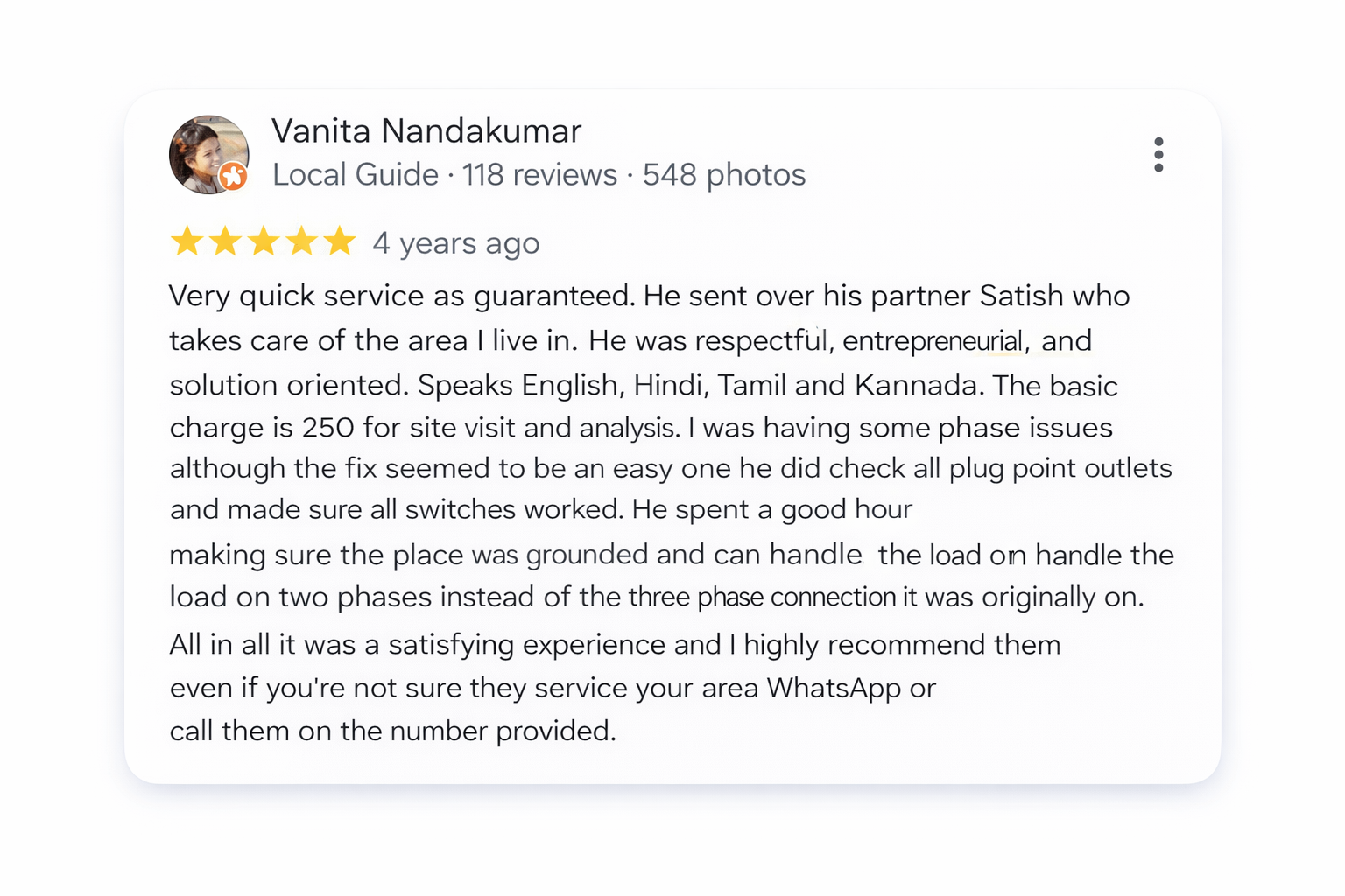 Customer Review